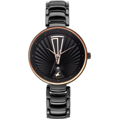 Fastrack Ruffles Black Dial Stainless Steel Strap Watch image