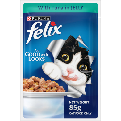 Felix Adult Cat Food Tuna and In Jelly 85 gm image