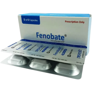 Fenobate 200 mg Capsule (Micronized)–6's Strip image