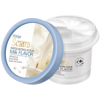 Fenyi Milk Body Exfoliating Scrub Brightening Nourishing Cleansing Cream Body Care- 100gm image