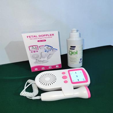 Fetal doppler Rate Monitor Baby Fetal Sound Heart Detector LCD Display with gel. image