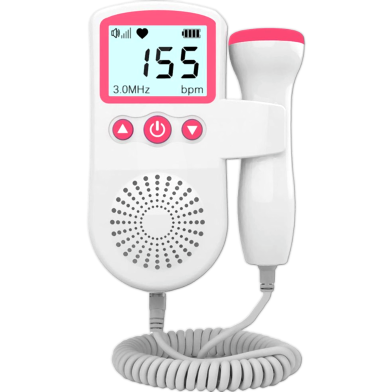 Fetal doppler Rate Monitor Baby Fetal Sound Heart Detector LCD Display with gel. image