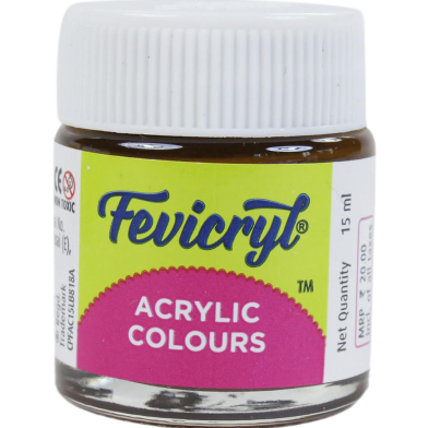 Fevicryl Acrylic Colour Dark Brown 15ml image