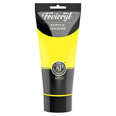 Fevicryl Acrylic Colours (Lemon Yellow Cadmium) - 200 ml image