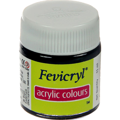 Fevicryl Acrylic and Fabric Colour, 15 ml - Black image