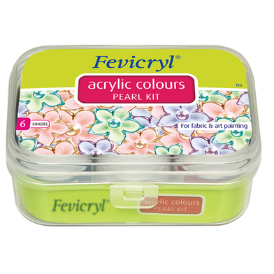 Fevicryl Pearl Kit Acrylic Color 10 ml 6 Shades image