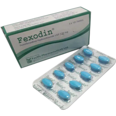 Fexodin 120 Mg Tablet 10's Strip image