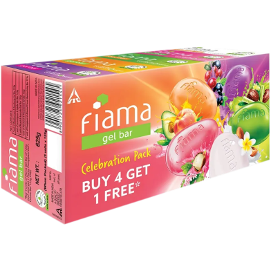 Fiama Gel Bar Buy 4 Get 1 FREE Soap - 625 gm image