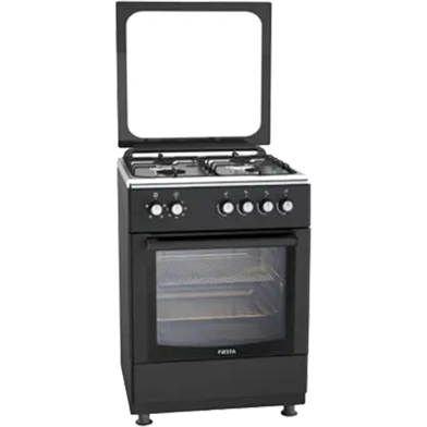 Fiesta FO66G4 SB Standing Gas Oven 4 Burners Black image
