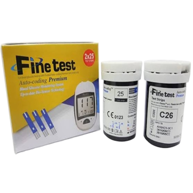 Fine Test Blood Glucose Test Strip 50 Pcs image
