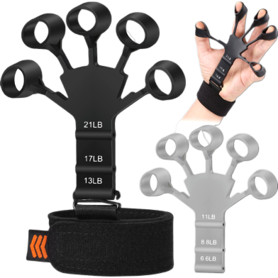 Finger Flexion Extension Trainer Resistance Band Stretcher Arthritis Wrist Training Therapy Grip Device-Hand Strengtheners image