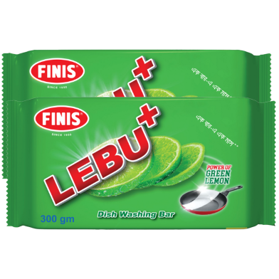 Finis Lebu Plus Dish Washing Bar 300g 2 Pcs Combo image