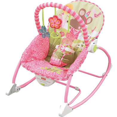 Fisher Price Infant To Toddler Baby Rocker With Musical Toy Bar And Vibrations - Pink -304102044 image