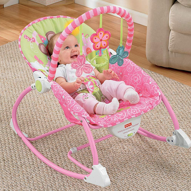 Fisher Price Infant To Toddler Baby Rocker With Musical Toy Bar