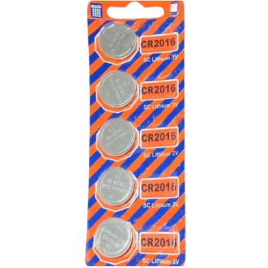 Five Piece 2016 Lithium Coin Battery image