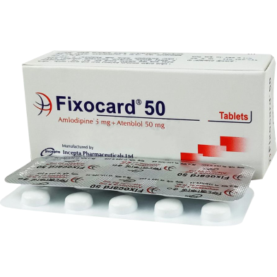 Fixocard 50 mg Tablet 10's Strip image