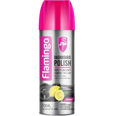 Flamingo Dashboard Polish 450ML Shiny (Fragrance) For Motorcycle And Car image
