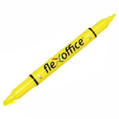 Flexoffice Pen Style Twin Highlighter - Yellow image