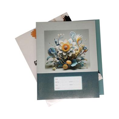 Floral Binding Khata -Any Design (120 Page - White) image