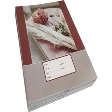 Hearts Floral Binding Khata Fitness Tracker (Margin) - 200 Pages image