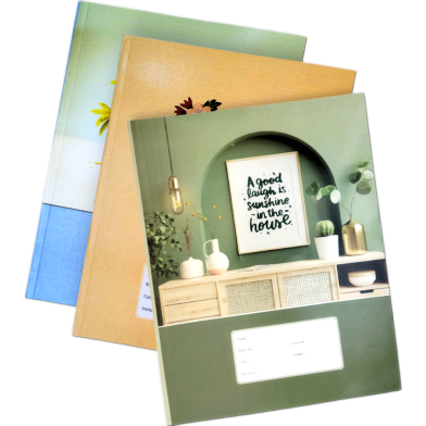 Floral Exercise Khata 200 Pages 3 Pcs White Page Plain image