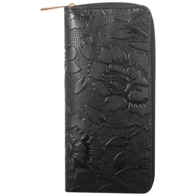 SSB Leather Flower Print Leather Zipper Hand Purse Bag For Women’s | Executive image