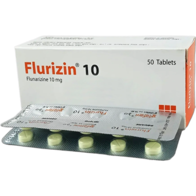 Flurizin 10 mg Tablet 10's Strip image