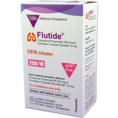 Flutide 250 Mcg, 10 Mcg Inhaler 120 Metered Doses image