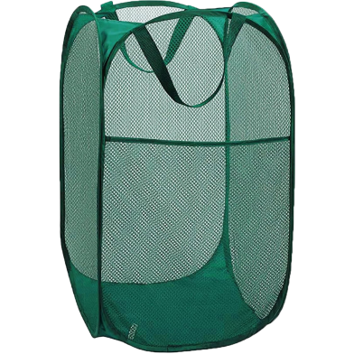 Foldable Mesh Laundry Basket - A Space-Saving Pop-Up Hamper for Dirty Clothes, Toys and More (Multicolor) image