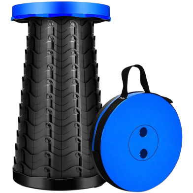 Folding Stool Telescopic Chair Adults Kids Retractable Chair Collapsible Stool for Indoor Outdoor Camping Fishing Hiking (Multicolour) image