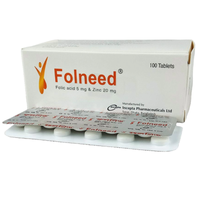 Folneed 5 Mg, 20 Mg Tablet 10's Strip image