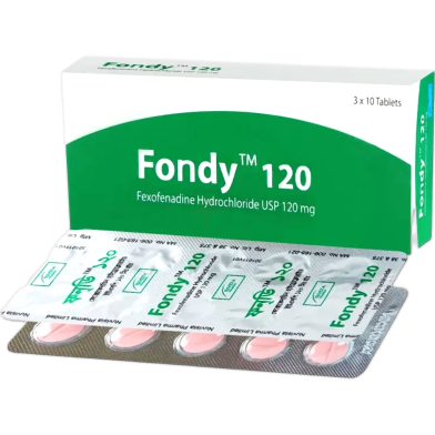 Fondy 120 Mg Tablet-10's Strip image