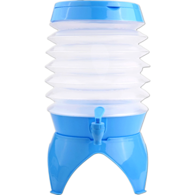 Food Grade 5.5L Plastic Party Water Dispenser Switch Tap 4 Legs Holder Folding Bucket image