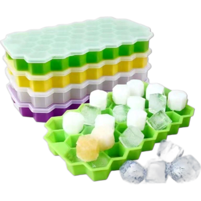 Food Grade Silicone Ice Cube Tray With Lid - 1pc (Any Color) image