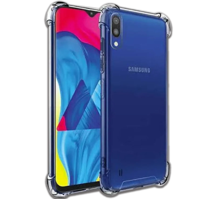 For Samsung Galaxy M10 Soft Silicon Bumper Transparent Case Back Cover image