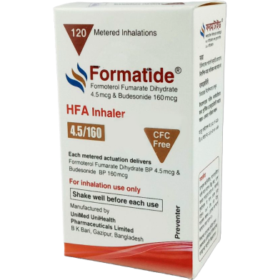 Formatide 160 mcg 4.5 mcg Per Puff Inhaler 120 Metered Doses image