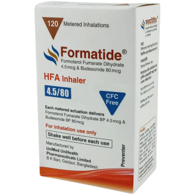Formatide 80mcg 4.5mcg Per Puff Inhaler 120 Metered Doses image