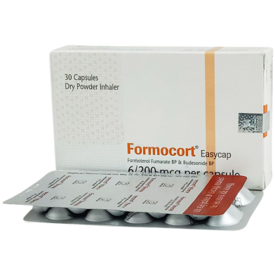 Formocort 200mcg 6mcg Inhalation Capsule 10's Strip image
