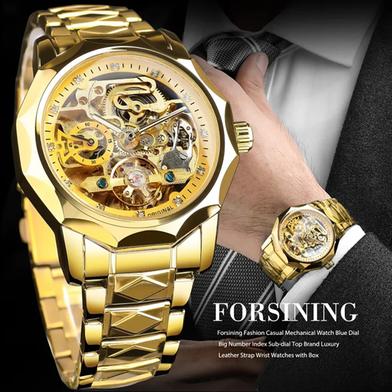 Forsining Luxury Automatic Tourbillon Diamond Outdoor Mens Mechanical Watch image