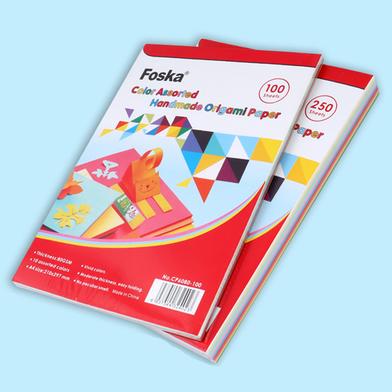 Foska Color Assorted Handmade Origami Paper - 250 Sheets image