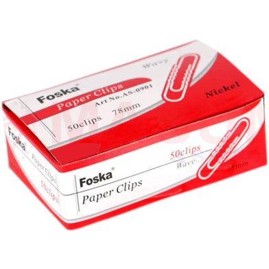 Foska Paper Clip 78mm - 50 Pcs image