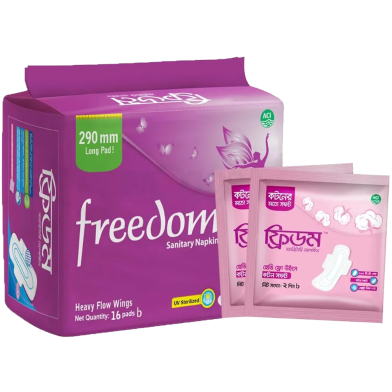 Freedom Heavy Flow Wings Pad 16 Pads (Buy 1 Get 2 Pcs Cotton 2 Pads FREE) image