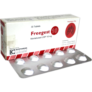 Freegest 10 Mg Tablet 10's Strip image
