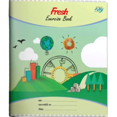 Fresh Exercise Book 124 Page 12 Pcs White Math Margin Pin Choto Khata image