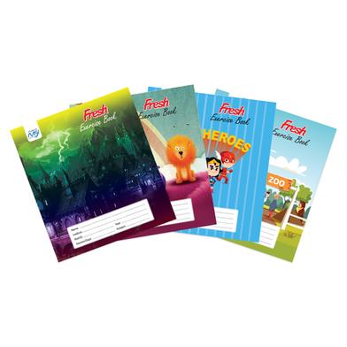 Fresh Math Plain Khata (Kids Standard) - Stapler Binding - 164 Page (12 Pcs Set - Any Design) image