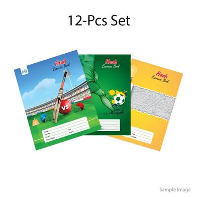 Fresh Math Plain Khata (Standard Large) - Stapler Binding -84 Page (12 Pcs Set - Any Design) image