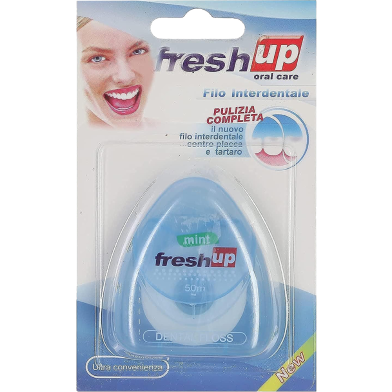 Fresh Up Oral Care Dental Floss Mint Flavor 50 Meter 12 pcs 1 Box image