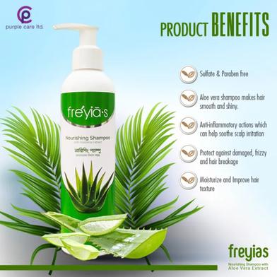 Freyias Aloe Vera Nourishing Shampoo With Aloe Vera Extract - 220ml - 47493  : Freyias | Rokomari.com