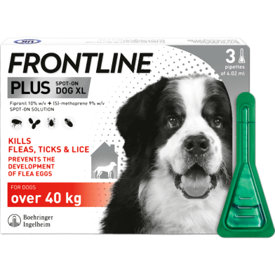 Frontline Plus Flea And Tick Treatment Spot-on For Dogs 40-60kg image