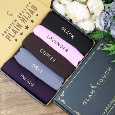 Full Coverage Plain Hijab Combo Set - Diamond Georgette | Multicolor image